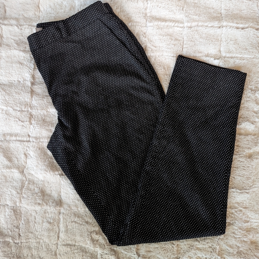 Tommy Hilfiger Black Poka Dot Ankle Pant Size 6